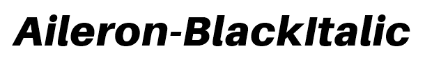 Aileron-BlackItalic