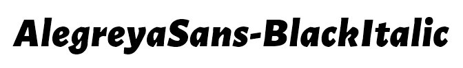 AlegreyaSans-BlackItalic