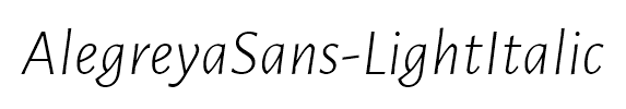 AlegreyaSans-LightItalic