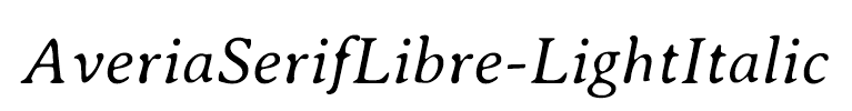 AveriaSerifLibre-LightItalic