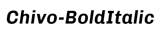 Chivo-BoldItalic