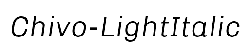 Chivo-LightItalic