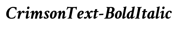 CrimsonText-BoldItalic