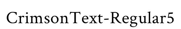 CrimsonText-Regular5