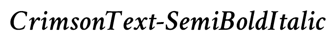 CrimsonText-SemiBoldItalic