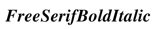 FreeSerifBoldItalic