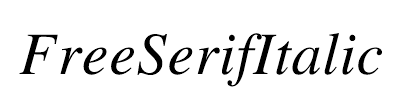 FreeSerifItalic
