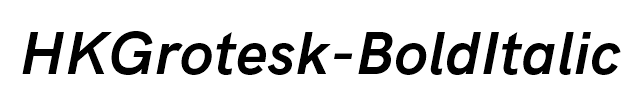 HKGrotesk-BoldItalic