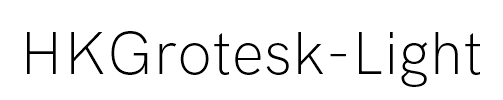 HKGrotesk-Light