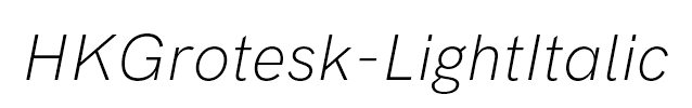 HKGrotesk-LightItalic