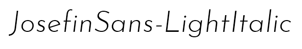 JosefinSans-LightItalic