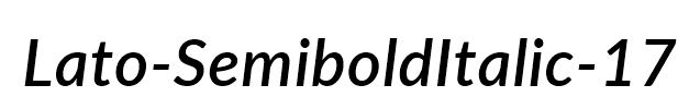 Lato-SemiboldItalic-17