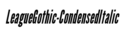 LeagueGothic-CondensedItalic