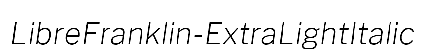 LibreFranklin-ExtraLightItalic