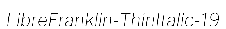 LibreFranklin-ThinItalic-19