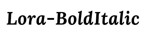 Lora-BoldItalic