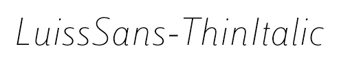 LuissSans-ThinItalic
