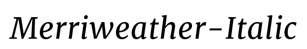 Merriweather-Italic