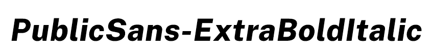 PublicSans-ExtraBoldItalic