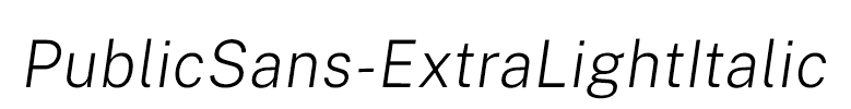 PublicSans-ExtraLightItalic