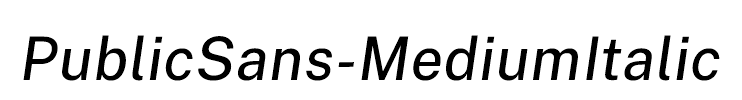 PublicSans-MediumItalic