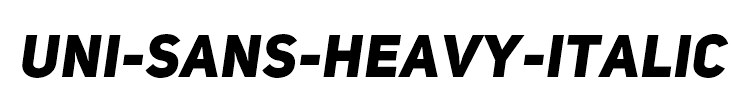 Uni-Sans-Heavy-Italic