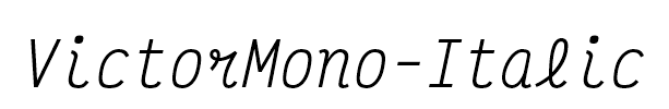VictorMono-Italic