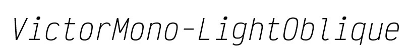 VictorMono-LightOblique