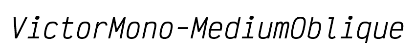 VictorMono-MediumOblique
