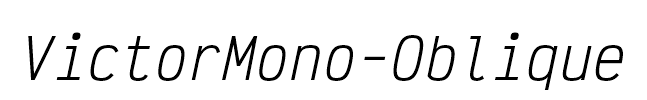 VictorMono-Oblique