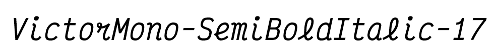 VictorMono-SemiBoldItalic-17
