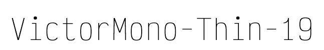 VictorMono-Thin-19