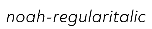 noah-regularitalic