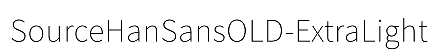 SourceHanSansOLD-ExtraLight