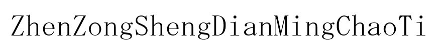 ZhenZongShengDianMingChaoTi