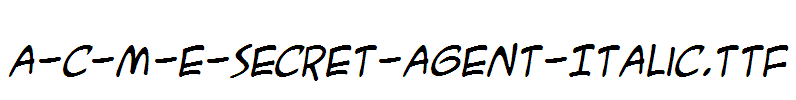 A-C-M-E-Secret-Agent-Italic