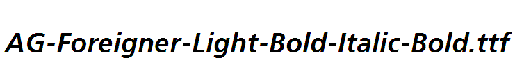 AG-Foreigner-Light-Bold-Italic-Bold