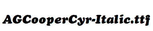 AGCooperCyr-Italic