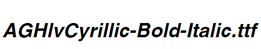 AGHlvCyrillic-Bold-Italic