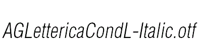 AGLettericaCondL-Italic