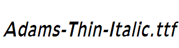 Adams-Thin-Italic