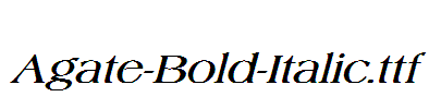 Agate-Bold-Italic