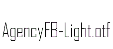 AgencyFB-Light