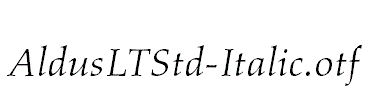 AldusLTStd-Italic