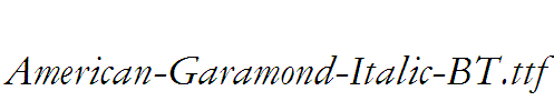 American-Garamond-Italic-BT