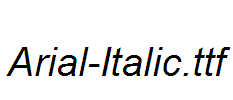 Arial-Italic