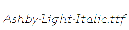 Ashby-Light-Italic