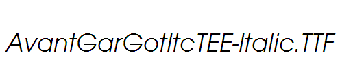 AvantGarGotItcTEE-Italic