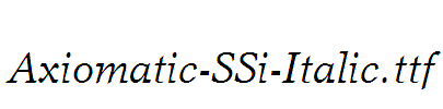 Axiomatic-SSi-Italic