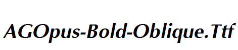 AGOpus-Bold-Oblique